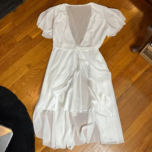 white active dress Active Dress with Shorts for Tall Women in Optic White M / Tall / Optic White main image 1